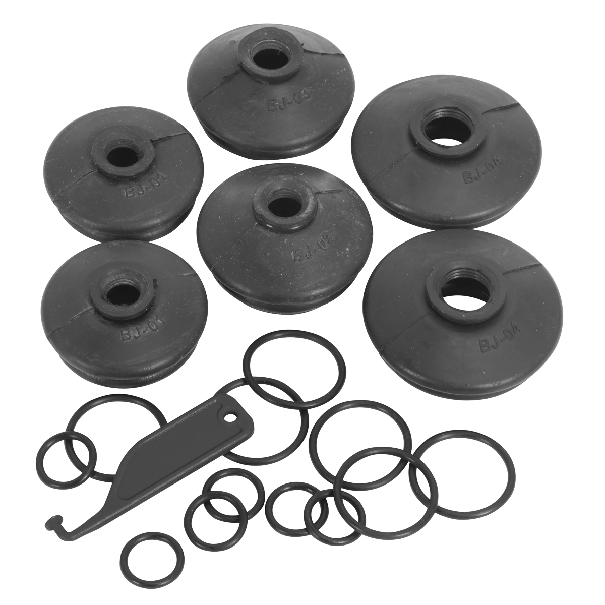 Sealey RJC01 Car Ball Joint Dust Covers - Pack of 6 Assorted