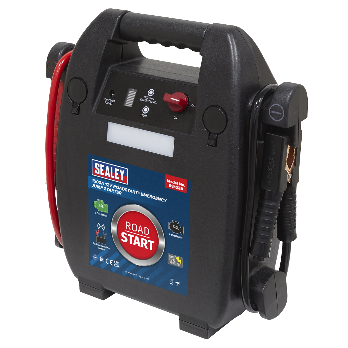 Sealey RS102B RoadStart® 12V Emergency 6-Cylinder Jump Starter 3.5L - additional view 2
