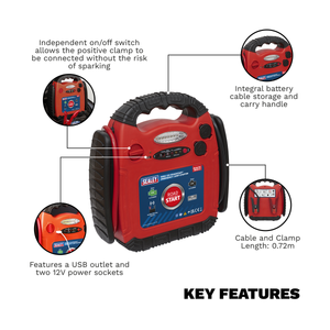 Sealey RS131 RoadStart® 12V Emergency Jump Starter 900 Peak Amps - additional view 8