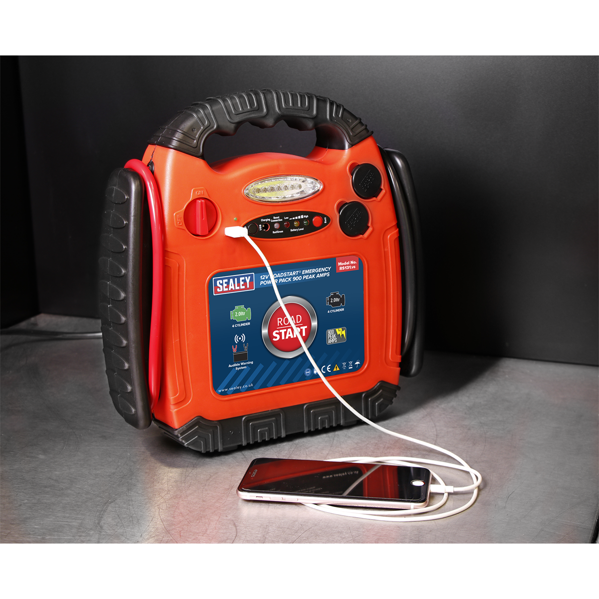 Sealey RS131 RoadStart® 12V Emergency Jump Starter 900 Peak Amps - additional view 4