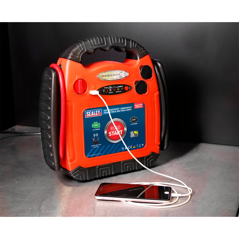 Sealey RS131 RoadStart® 12V Emergency Jump Starter 900 Peak Amps - additional view 4