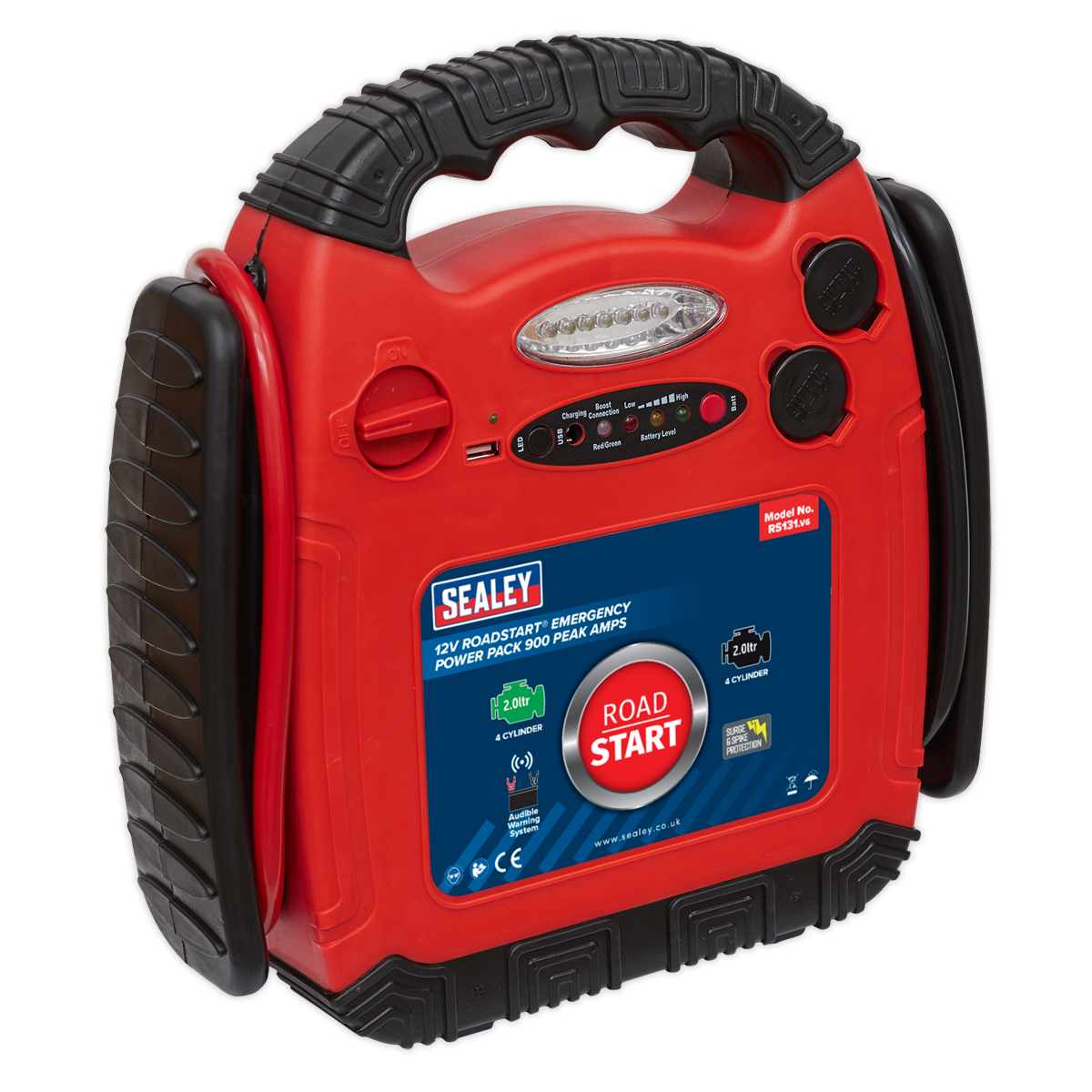 Sealey RS131 RoadStart® 12V Emergency Jump Starter 900 Peak Amps