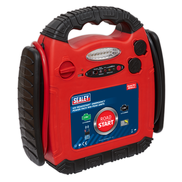 Sealey RS131 RoadStart® 12V Emergency Jump Starter 900 Peak Amps