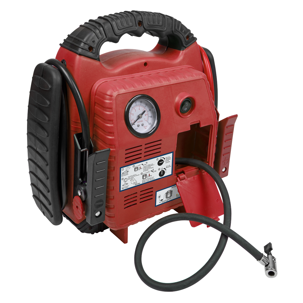 Sealey RS132 RoadStart® 12V Emergency Jump Starter with Air Compressor 900 Peak Amps - additional view 7