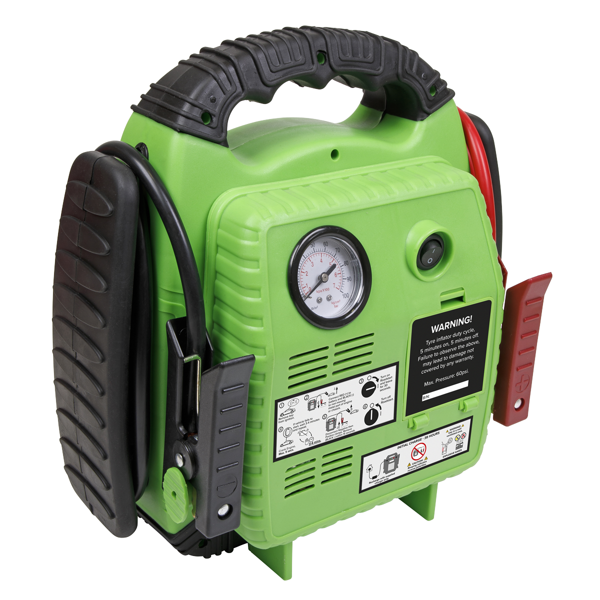 Sealey RS1322HV RoadStart® 12V Emergency Jump Starter with Air Compressor 900 Peak Amps - additional view 4