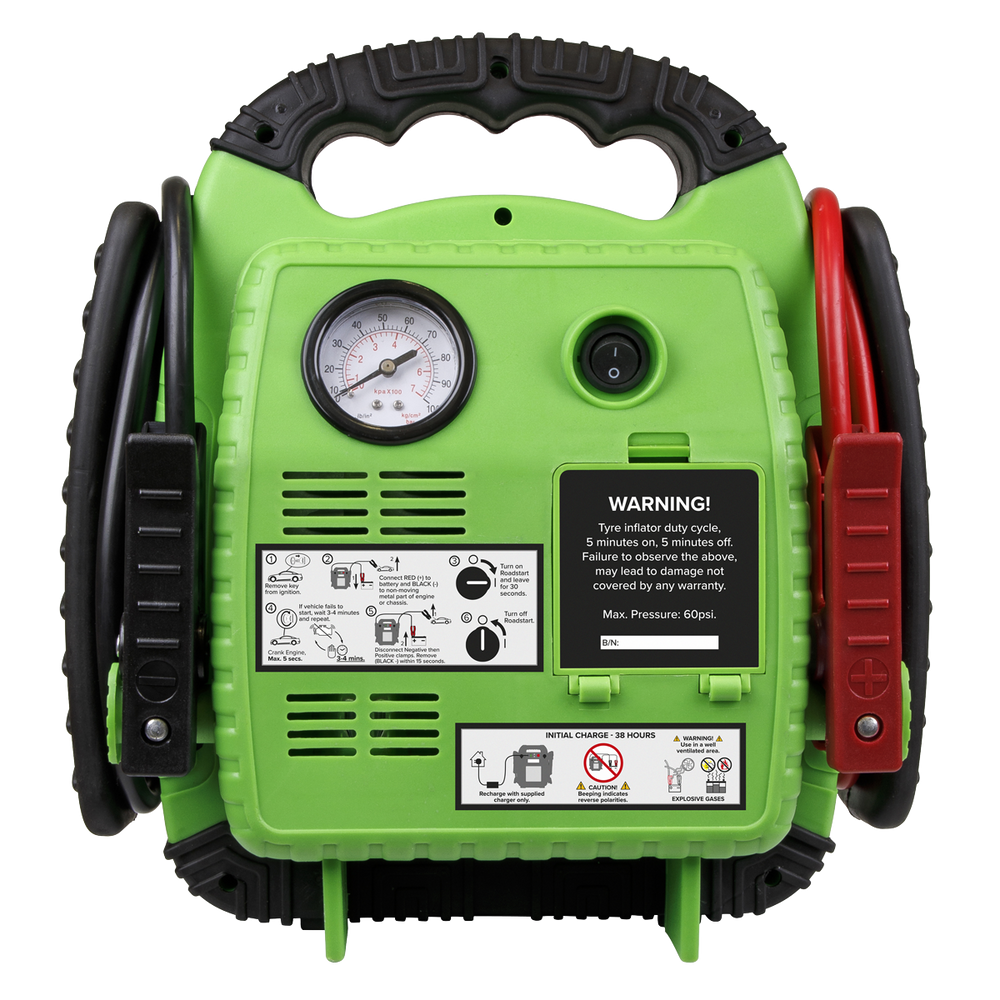 Sealey RS1322HV RoadStart® 12V Emergency Jump Starter with Air Compressor 900 Peak Amps - additional view 6