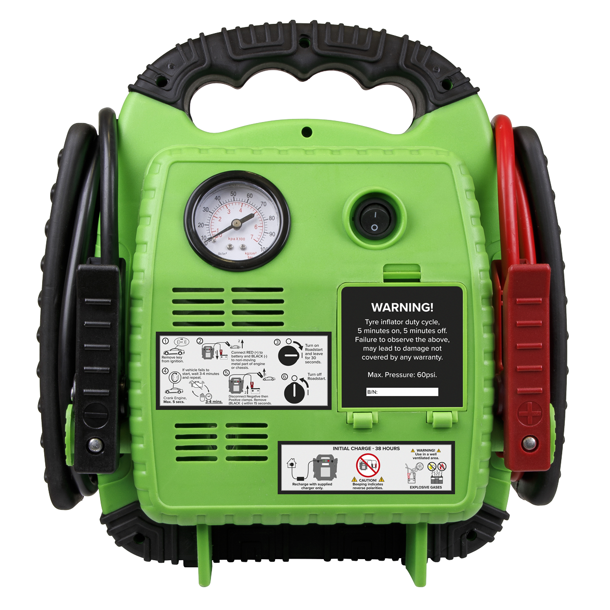 Sealey RS1322HV RoadStart® 12V Emergency Jump Starter with Air Compressor 900 Peak Amps - additional view 6