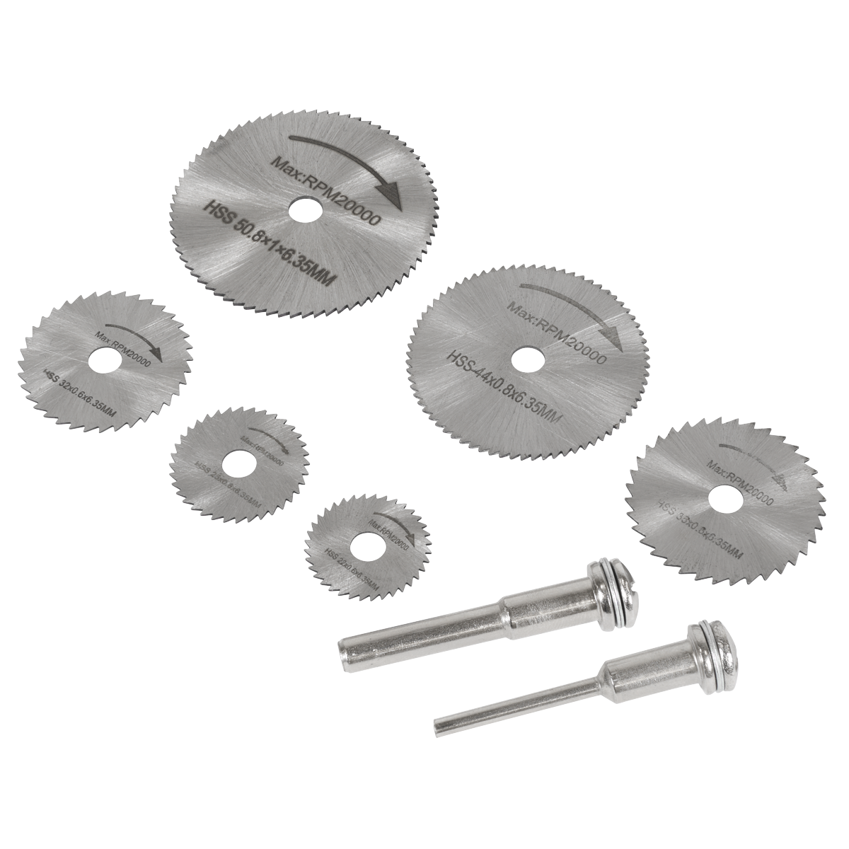 Sealey RSBS08 Rotary Drill Saw Blade Set 8pc - additional view 3