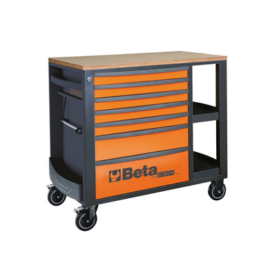 Beta Mobile Roller Cab With 7 Drawers And Side Shelves - RSC24L/7 - RSC24L/7-O