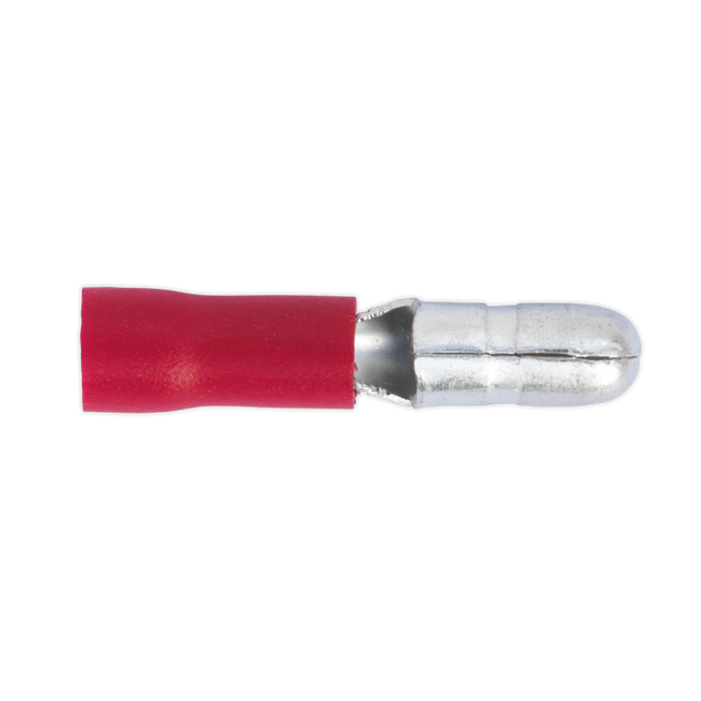 Sealey RT11 Male Bullet Terminal 4mm, Red - Pack of 100