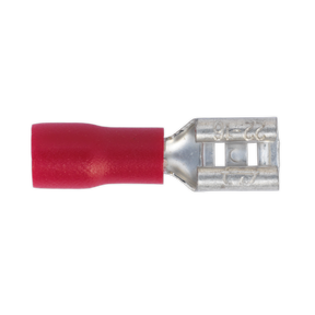 Sealey RT20 Push-On Female Terminal 4.8mm, Red - Pack of 100