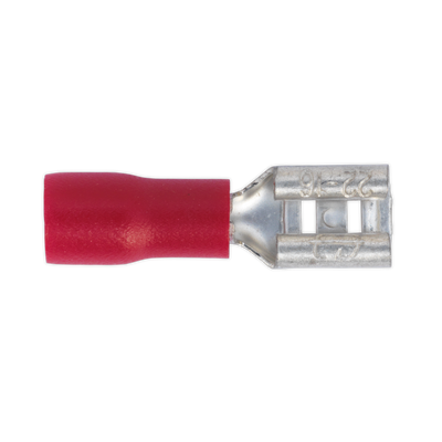 Sealey RT20 Push-On Female Terminal 4.8mm, Red - Pack of 100