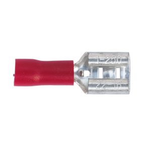 Sealey RT21 Push-On Female Terminal 6.3mm, Red - Pack of 100