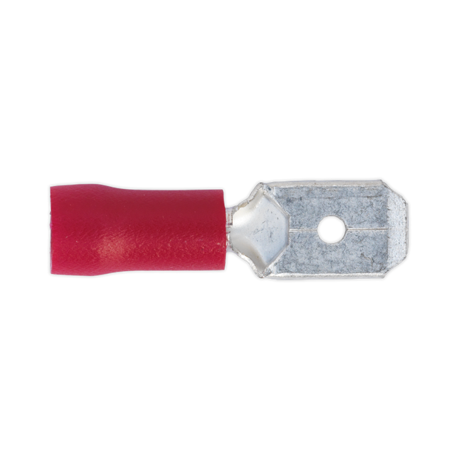 Sealey RT22 Push-On Male Terminal 6.3mm, Red - Pack of 100
