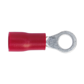 Sealey RT24 Easy-Entry Ring Terminal 4.3mm (4BA), Red - Pack of 100