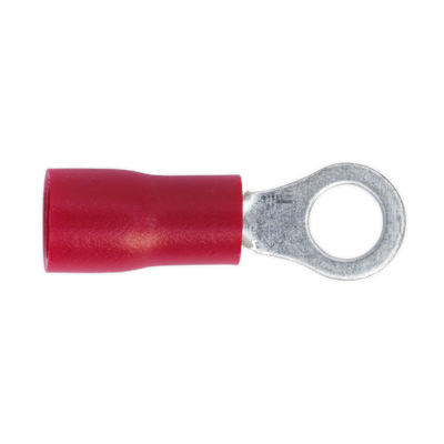 Sealey RT24 Easy-Entry Ring Terminal 4.3mm (4BA), Red - Pack of 100