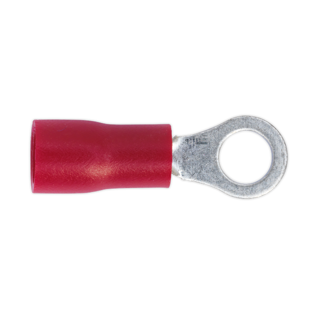 Sealey RT24 Easy-Entry Ring Terminal 4.3mm (4BA), Red - Pack of 100