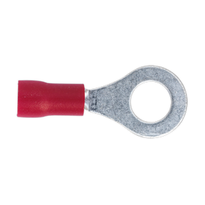 Sealey RT26 Easy-Entry Ring Terminal 6.4mm (1/4"), Red - Pack of 100