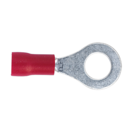 Sealey RT26 Easy-Entry Ring Terminal 6.4mm (1/4"), Red - Pack of 100