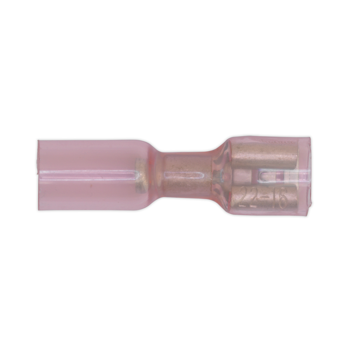 Sealey RTSPF25 Heat Shrink Push-On Female Terminal 6.4mm, Red - Pack of 25