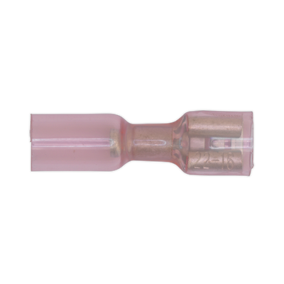 Sealey RTSPF25 Heat Shrink Push-On Female Terminal 6.4mm, Red - Pack of 25