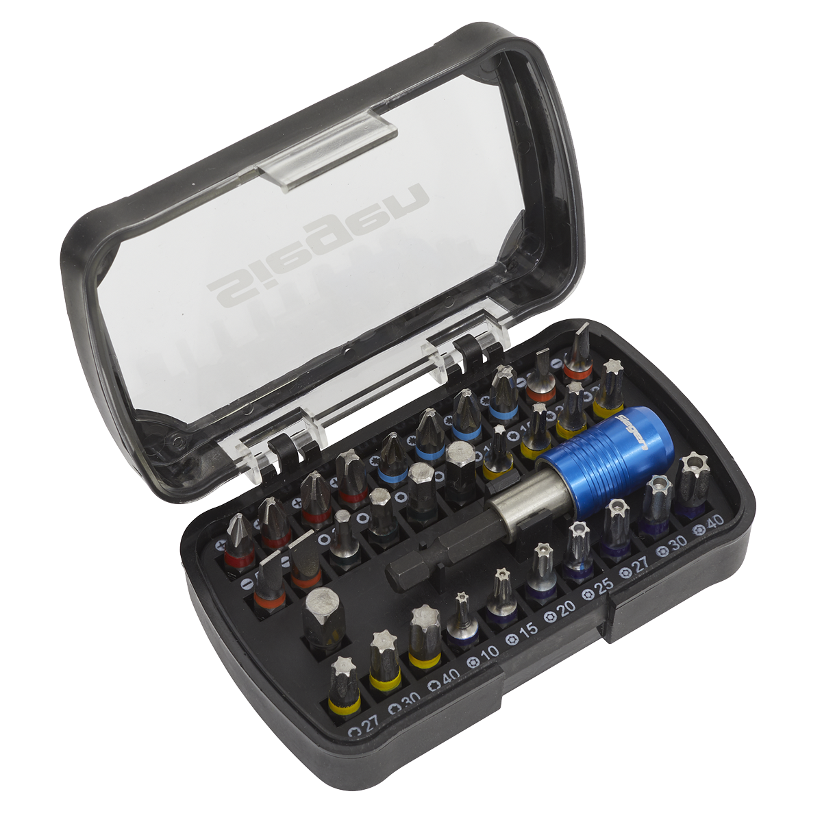 Sealey S01035 Siegen Colour-Coded Power Tool Bit Set 32pc