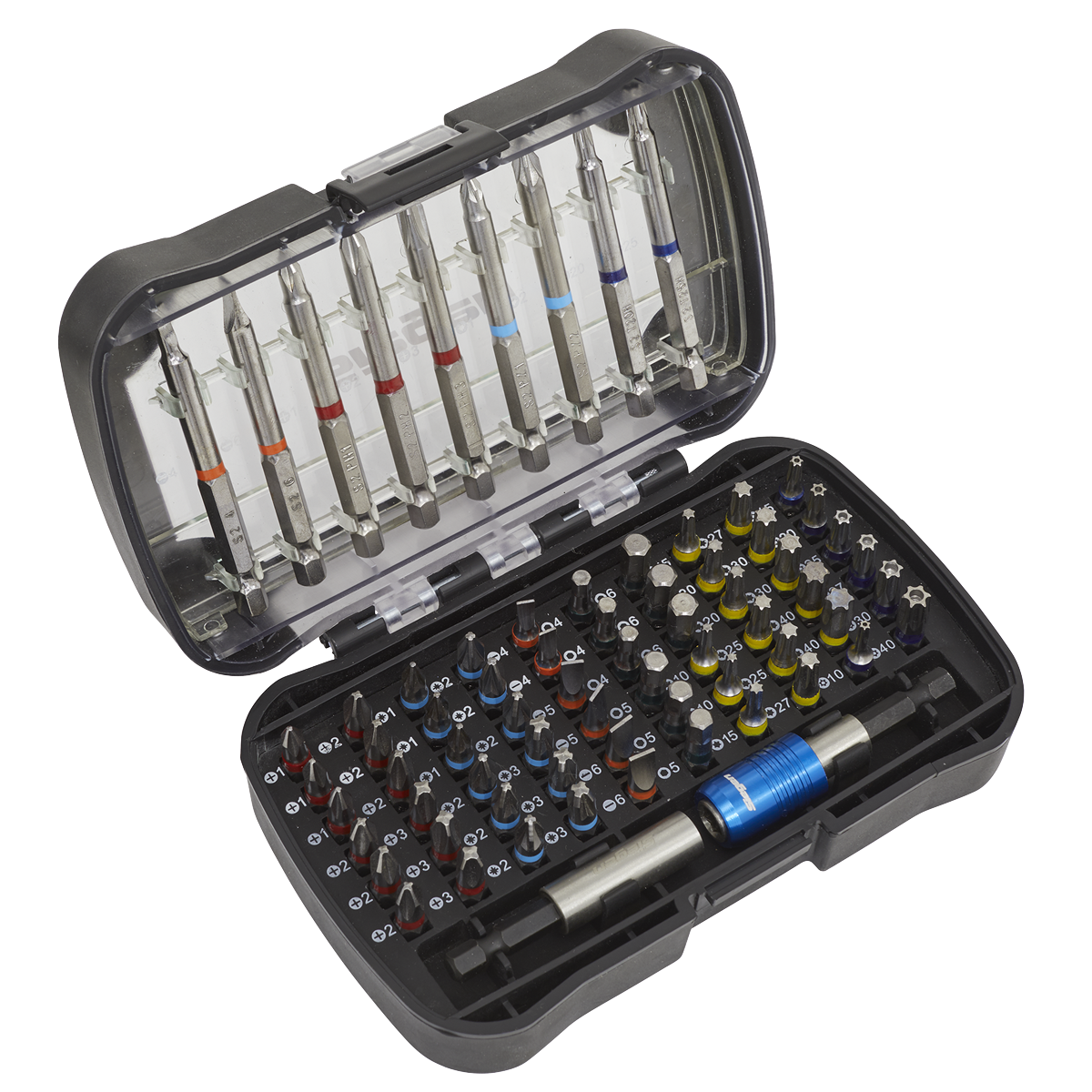 Sealey S01038 Siegen Colour-Coded Power Tool Bit Set 71pc
