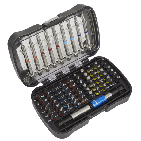 Sealey S01038 Siegen Colour-Coded Power Tool Bit Set 71pc