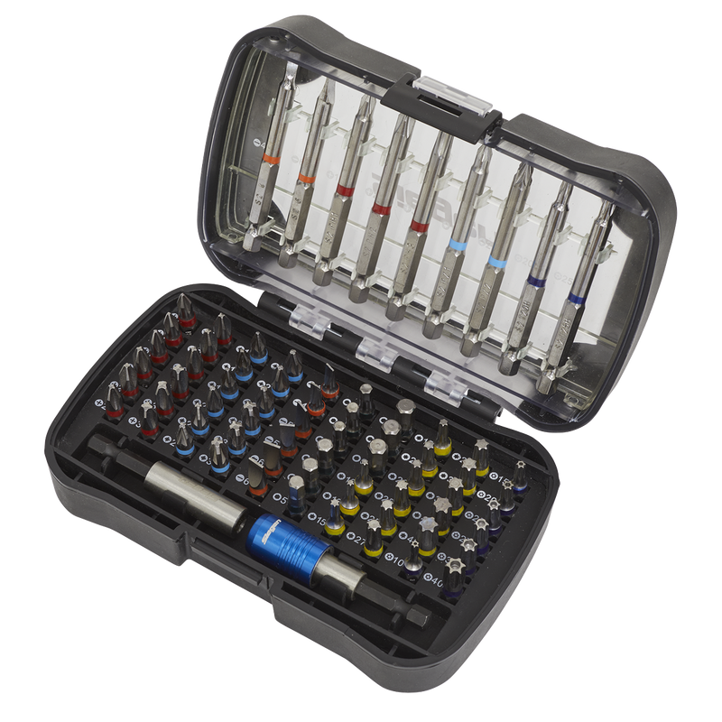 Sealey S01038 Siegen Colour-Coded Power Tool Bit Set 71pc - additional view 2