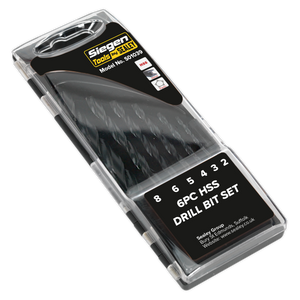 Sealey S01039 Siegen HSS Drill Bit Set 6pc - DIN 338 - additional view 3
