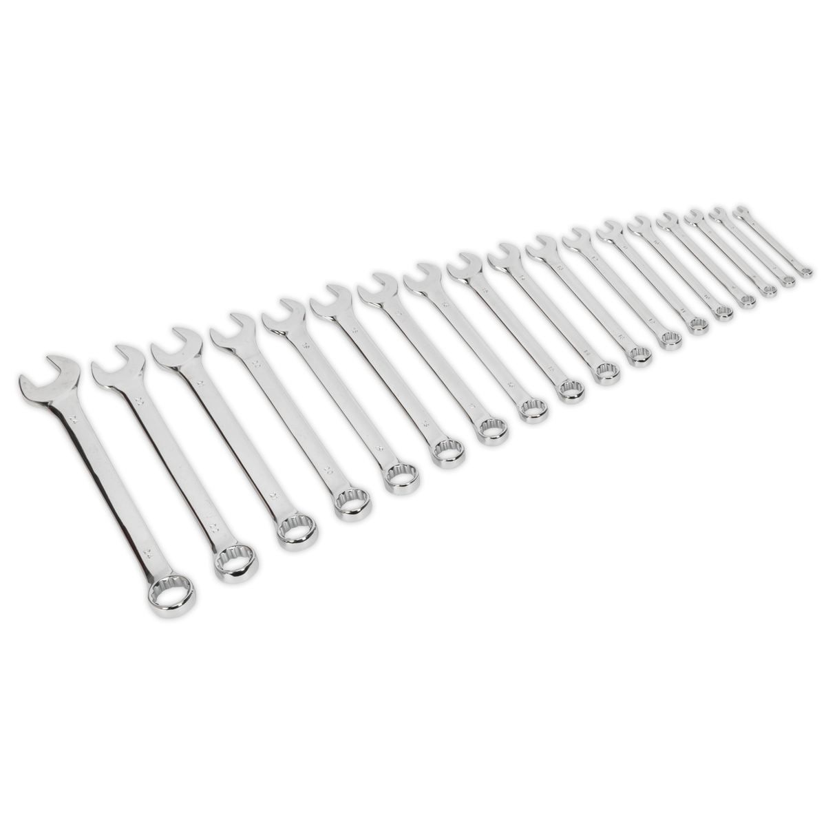 Sealey S01052 Siegen Combination Spanner Set 18pc