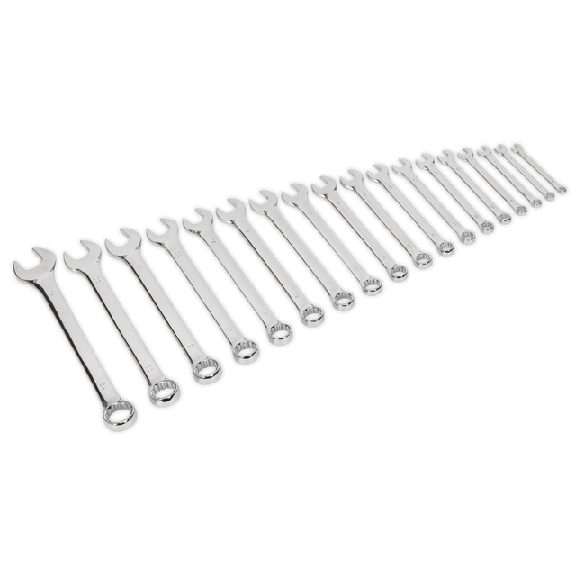 Sealey S01052 Siegen Combination Spanner Set 18pc