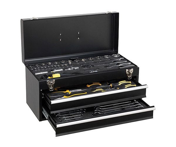 Siegen S01055 From Sealey Portable Tool Chest 2 Drawer with 90pc Tool Kit - Tool Kits