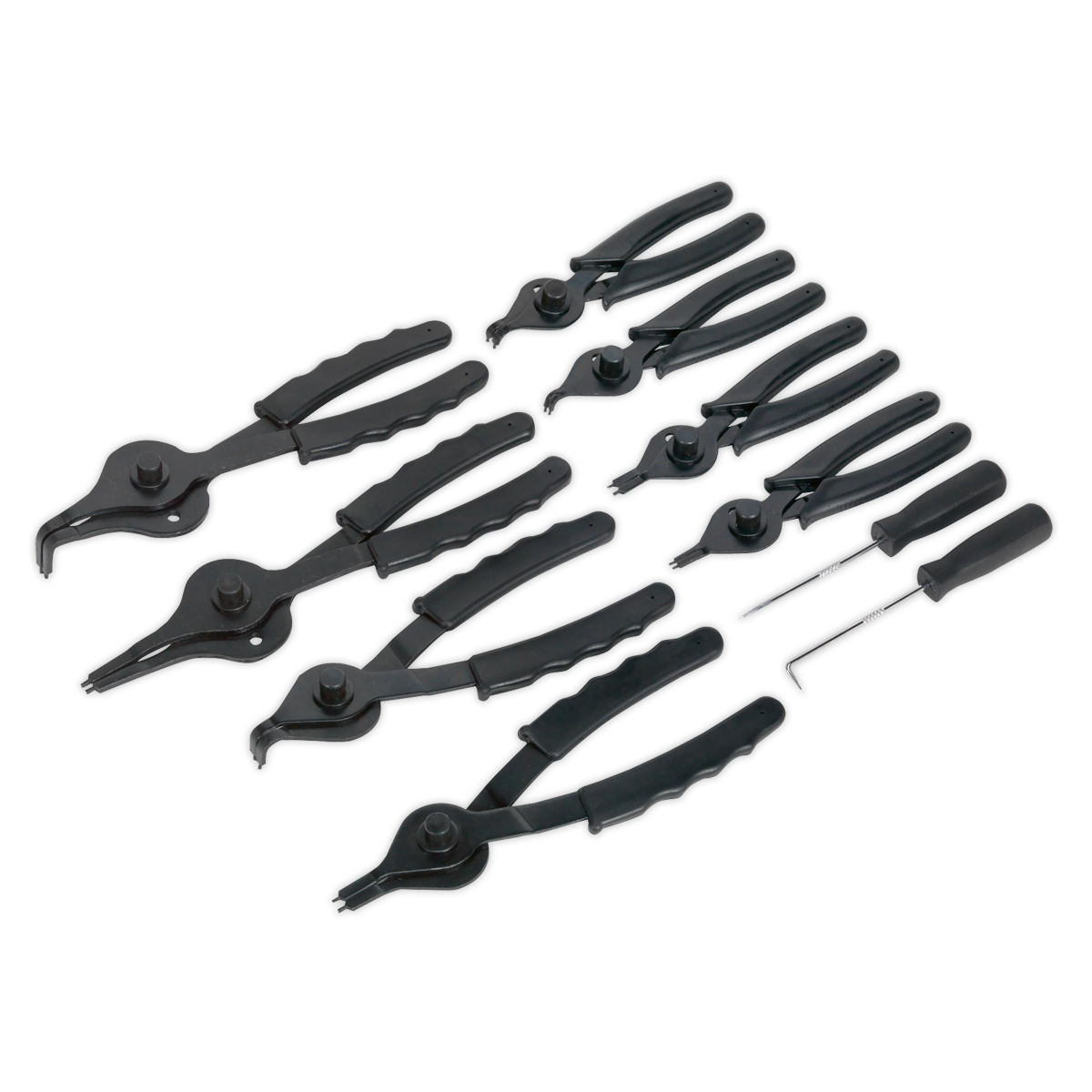 Sealey S01064 Siegen Internal/External Circlip Pliers Set 10pc