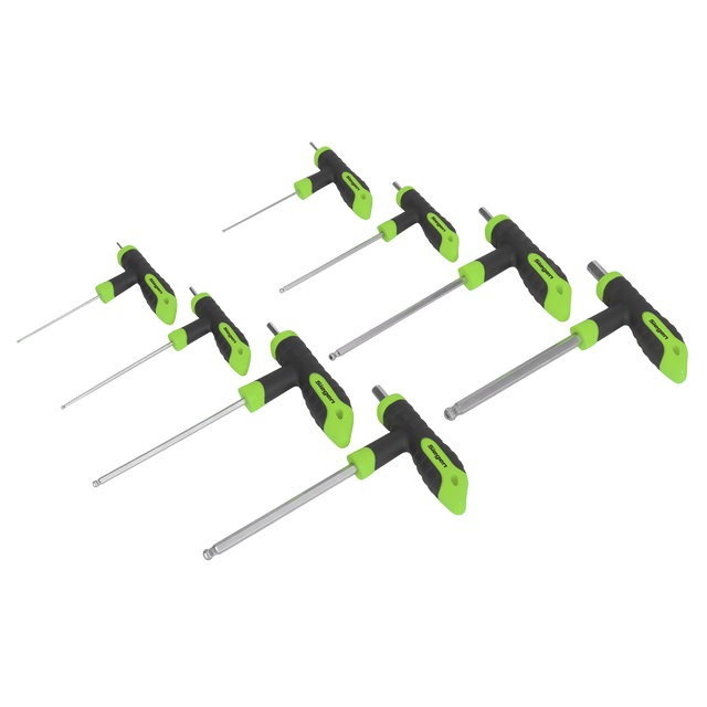 Sealey S01069 Siegen T-Handle Ball-End Hex Key Set 8pc