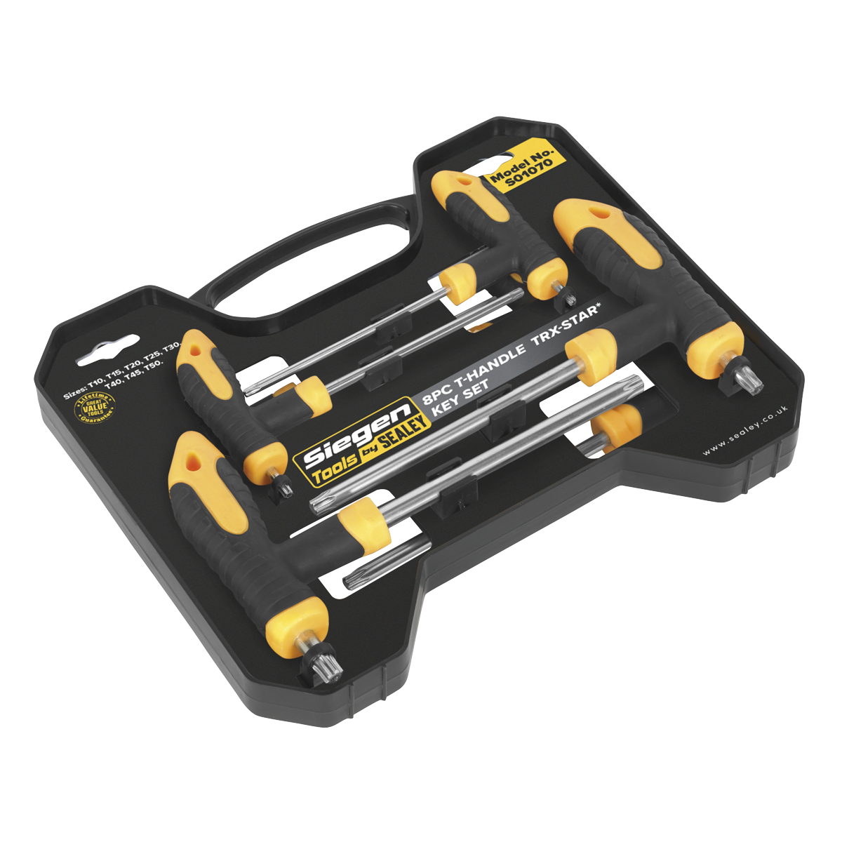 Sealey S01070 Siegen T-Handle TRX-Star* Key Set 8pc - additional view 3