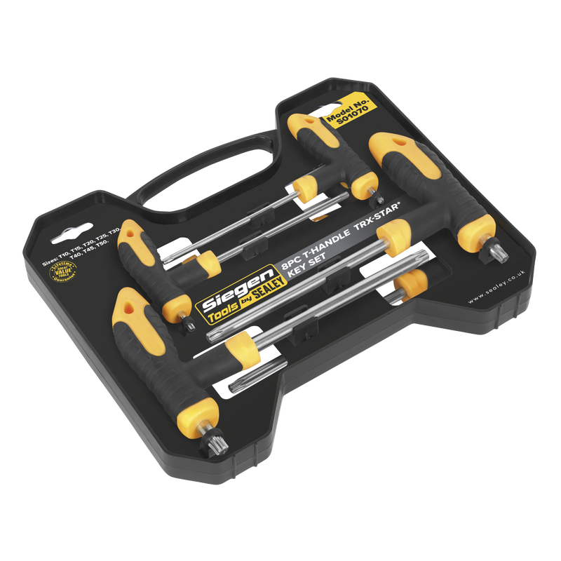 Sealey S01070 Siegen T-Handle TRX-Star* Key Set 8pc - additional view 3