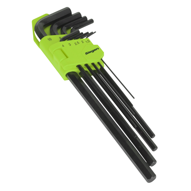 Sealey S01092 Extra-Long Hex Key Set 9pc