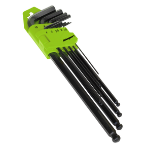 Sealey S01094 Siegen Extra-Long Ball-End Hex Key Set 9pc