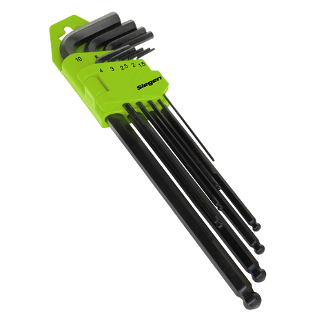 Sealey S01094 Siegen Extra-Long Ball-End Hex Key Set 9pc