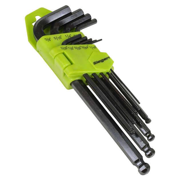 Sealey S01098 Siegen Imperial Long Ball-End Hex Key Set 9pc