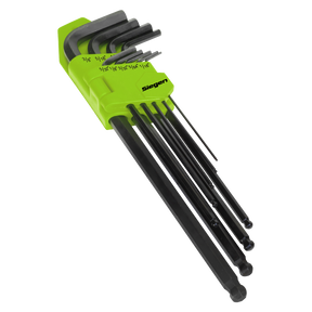 Sealey S01099 Siegen Imperial Extra-Long Ball-End Hex Key Set 9pc