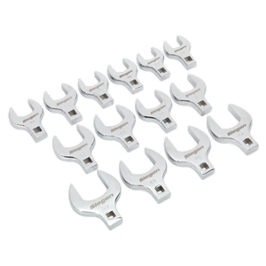 Sealey S01109 Siegen Crow's Foot Open End Spanner Set 1/2"Sq Drive 14pc