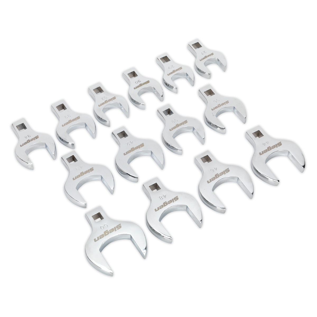 Sealey S01109 Siegen Crow's Foot Open End Spanner Set 1/2"Sq Drive 14pc - additional view 3
