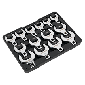Sealey S01109 Siegen Crow's Foot Open End Spanner Set 1/2"Sq Drive 14pc - additional view 4