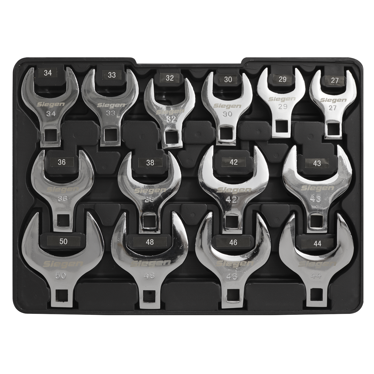 Sealey S01109 Siegen Crow's Foot Open End Spanner Set 1/2"Sq Drive 14pc - additional view 5