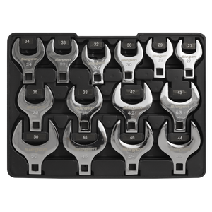 Sealey S01109 Siegen Crow's Foot Open End Spanner Set 1/2"Sq Drive 14pc - additional view 5