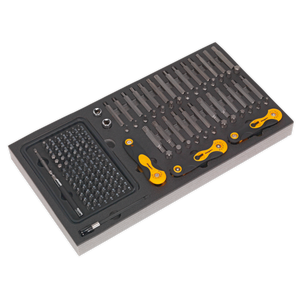Sealey S01126 Siegen Specialised Bit Set & Folding Hex Keys with Tool Tray 192pc