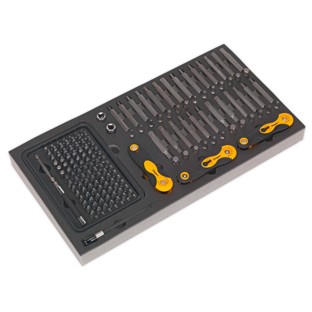 Sealey S01126 Siegen Specialised Bit Set & Folding Hex Keys with Tool Tray 192pc