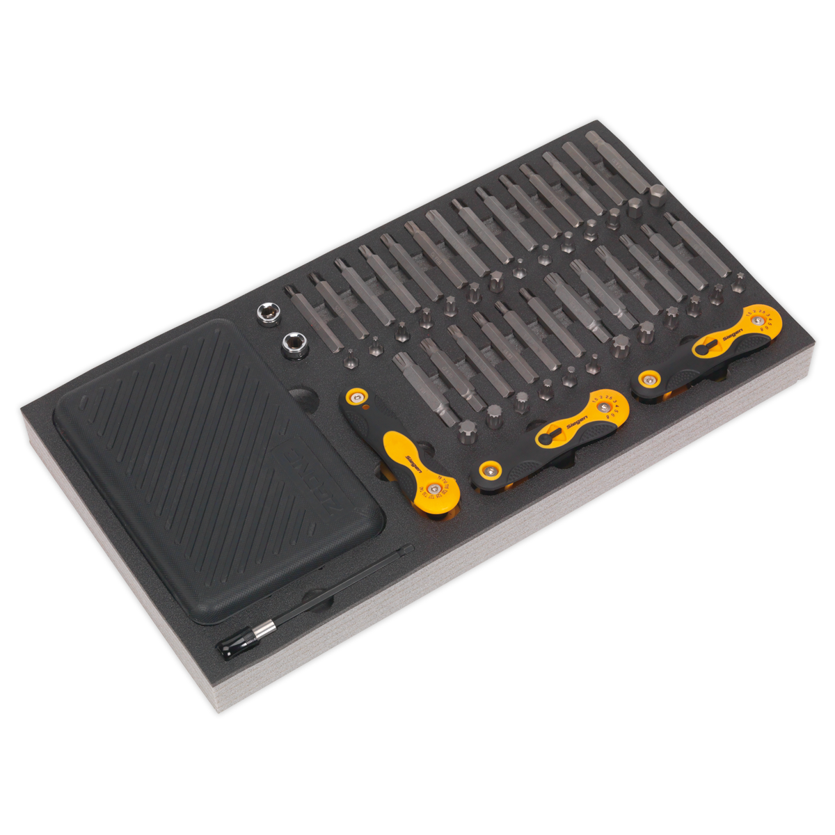 Sealey S01126 Siegen Specialised Bit Set & Folding Hex Keys with Tool Tray 192pc - additional view 2